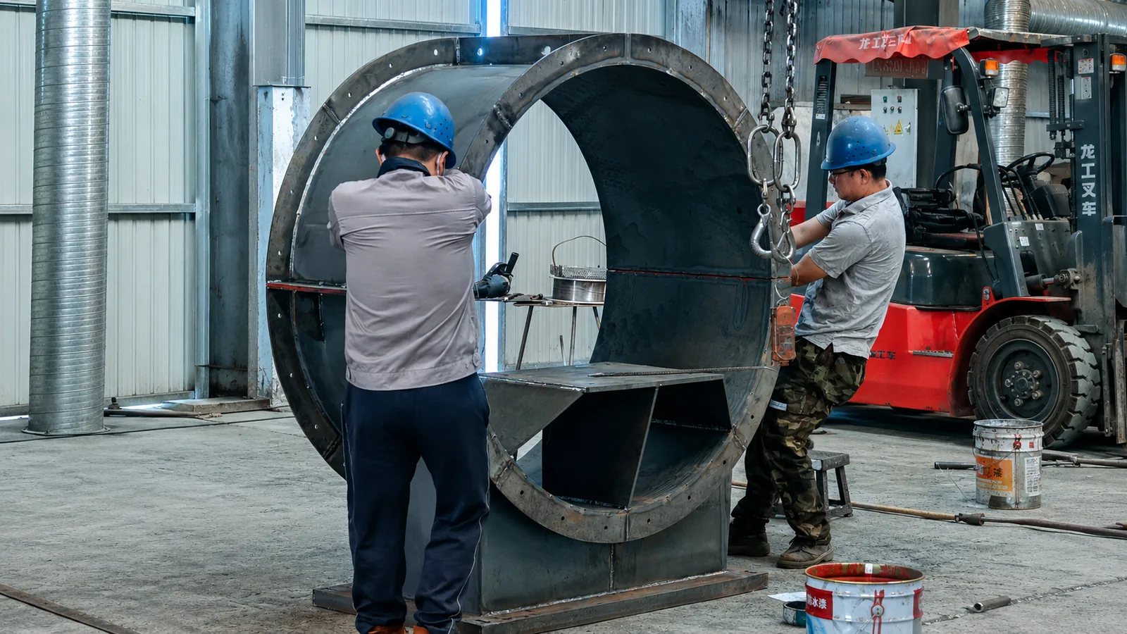 Fan housing and structural component assembly