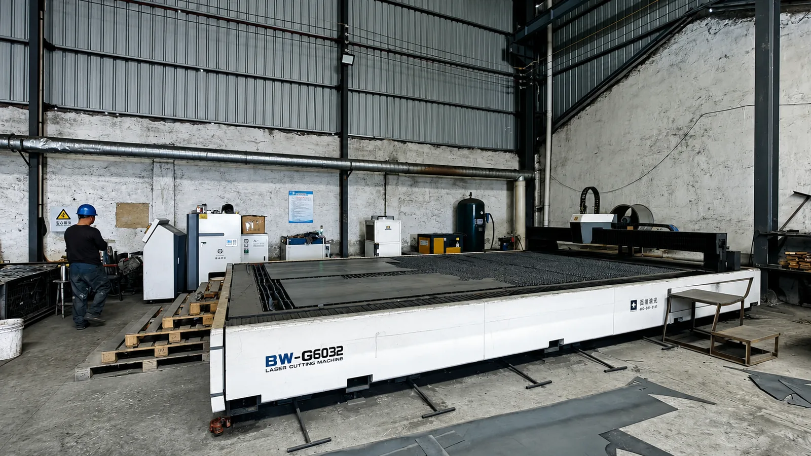Steel plate cutting for industrial fan production