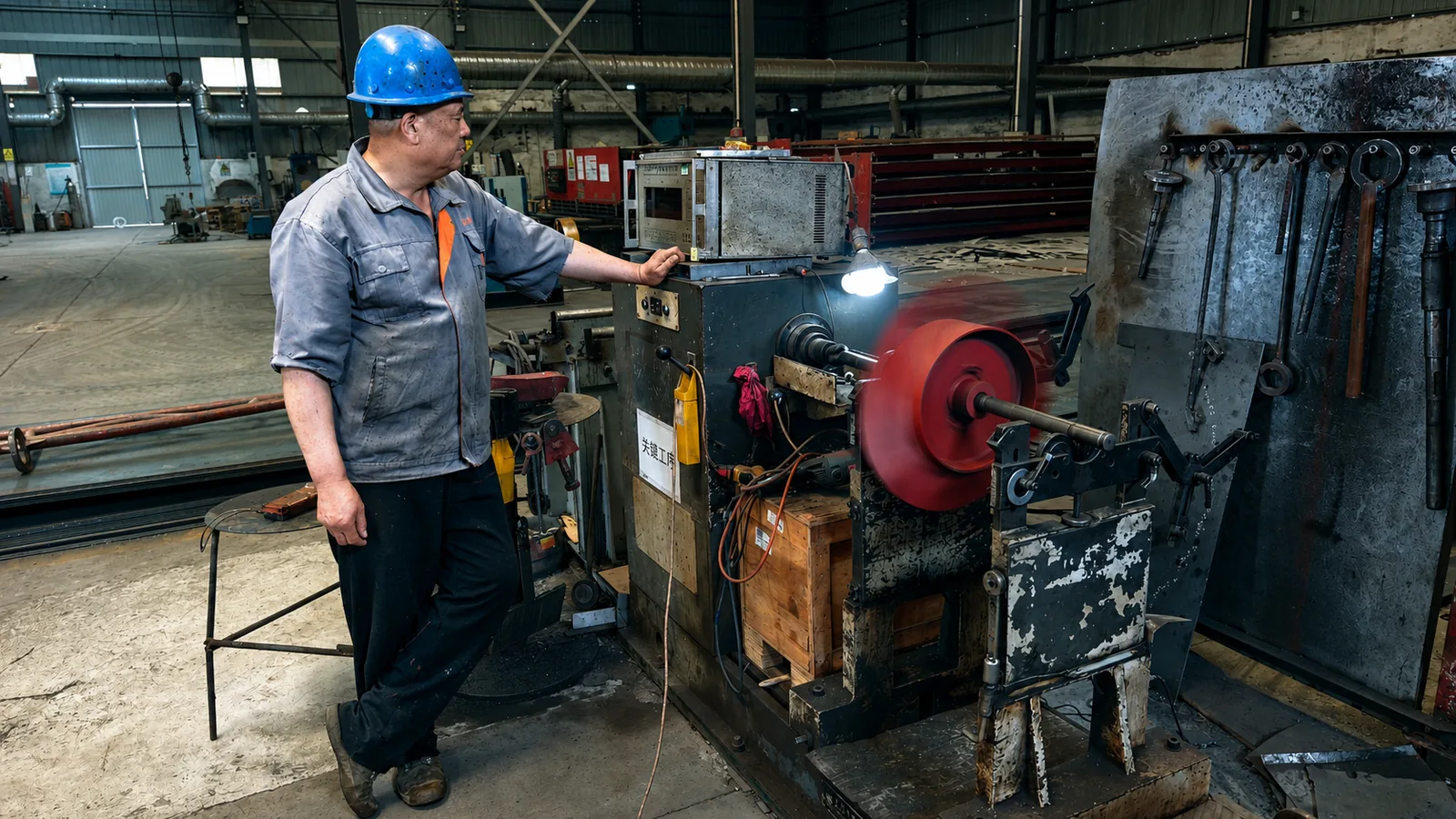 Industrial fan component inspection in production