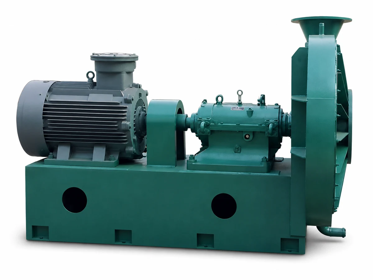 MJG gas booster centrifugal fan with motor and coupling drive
